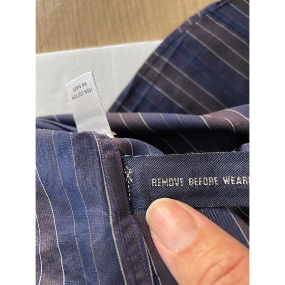 Banana Republic Men's L Slim Fit 16- 16 1/2 Long Sleeve Striped Button Up Shirt - Picture 6 of 6